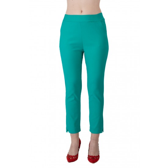 Pantaloni Jasmine Dama Masura Mare,Verde Turcoaz